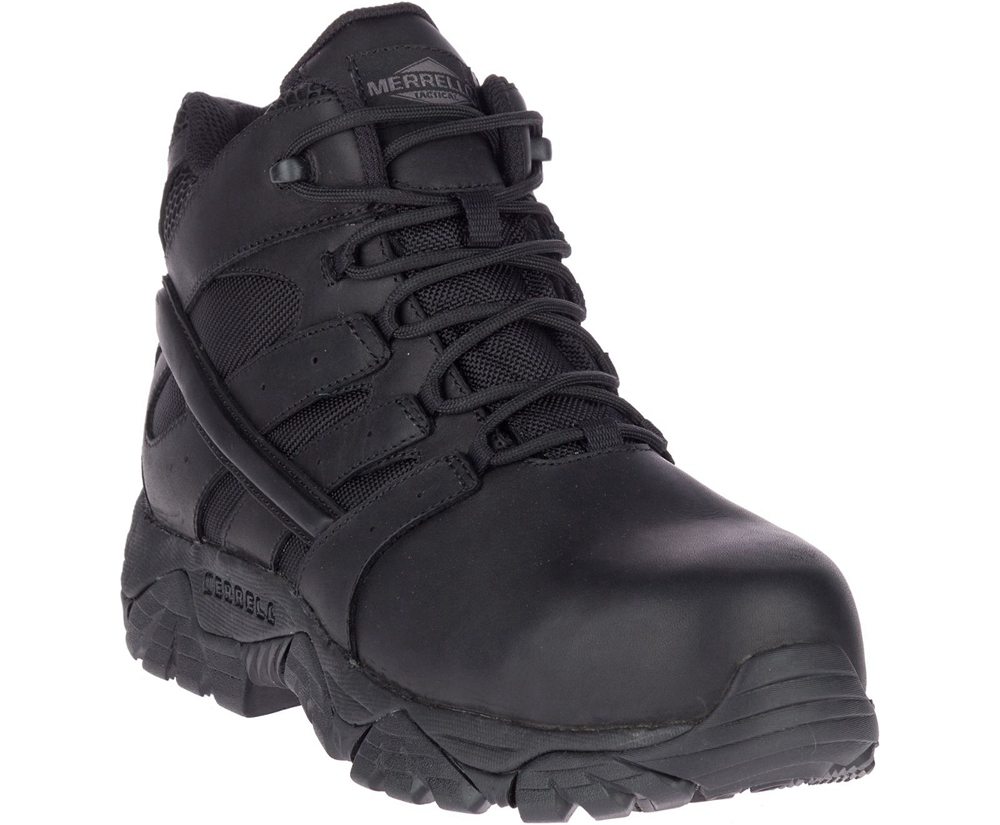 Merrell Støvler Herre - Moab 2 Mid Tactical Response Waterproof Comp Toe Wide Width - Sort - YKU6520